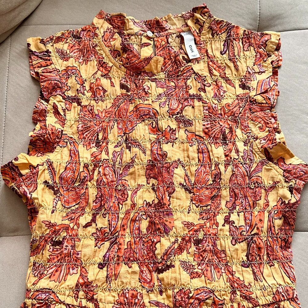Mango/MNG Stretchy Top - Brand New! Size ( Small/ US Size 4 )